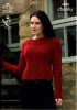 Knitting Pattern - King Cole 4040 - Chunky Tweed - Ladies Long and Short  Sweaters